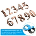 thumbnail image 4 of Números de casa 3D Uxcell, números de buzón del 0 al 9 para exteriores, 20 piezas de números grandes, bronce, 4 of 7