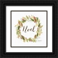 thumbnail image 1 of Talent, Kelley 26x26 Black Ornate Wood Framed with Double Matting Museum Art Print Titled - Noel Wreath, 1 of 4