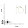 thumbnail image 4 of Angara Natural 0.6 Ct. Blue Sapphire with Diamond Halo Ring in 14K Yellow Gold for Women (Ring Size: 3.5), 4 of 9