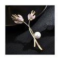 thumbnail image 2 of Cubic Pink Lotus Brooch Clothing Accessories Gifts, 2 of 5