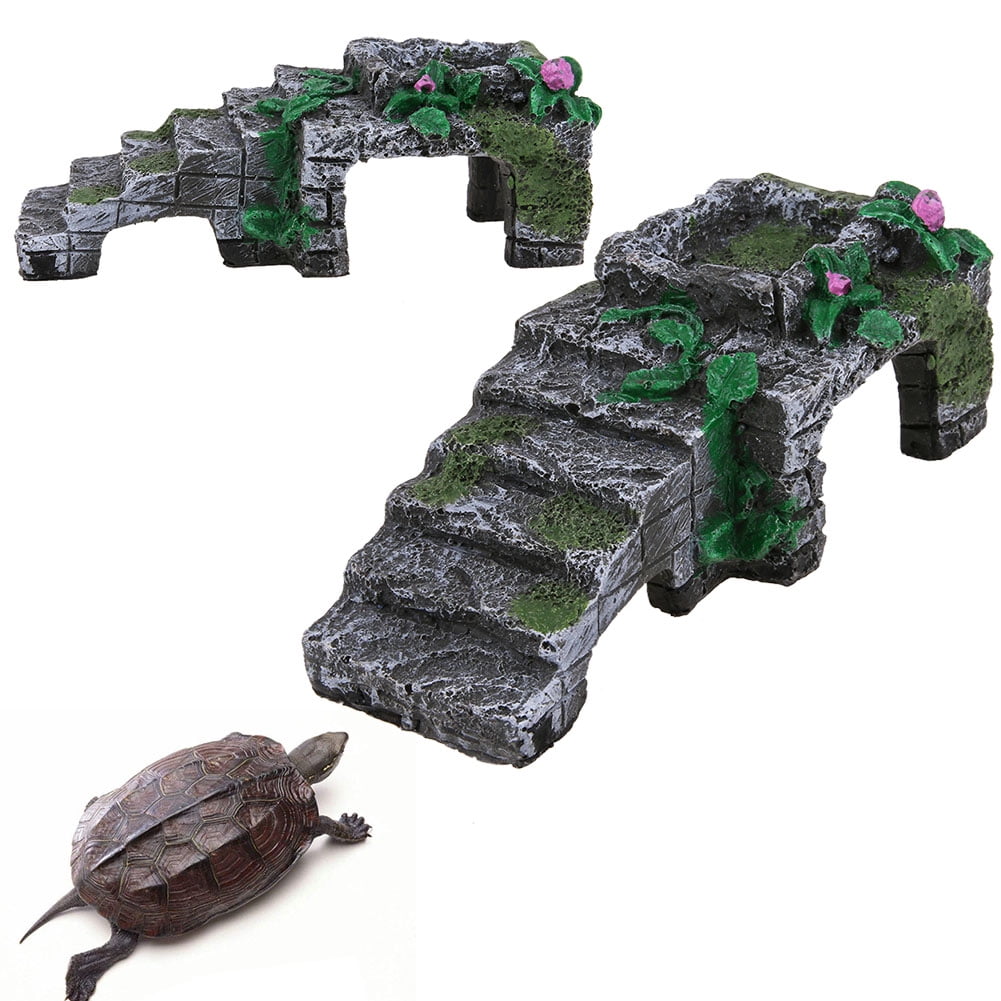 Resin Turtle/Tortoise Reptile Platform Basking Ramp Tank Sea Aquatic Climb Decor 