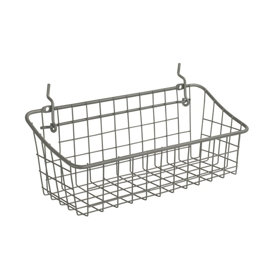 Spectrum Diversified Small Pegboard Wall Mount Basket Industrial Gray 88076