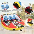 thumbnail image 6 of Coumy Towable Tubes for Boating, 1-3 Riders Boat Tube for Tubing, Tubes for Boats, Inflatable Pull Boats, Water Tube, Full Nylon Cover, Towable Rider Deck for Water Sports, Boating, Waterskiing, 6 of 9