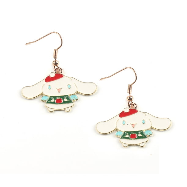 Sanrio lindos pendientes de gancho de dibujos animados para mujeres niñas Kuromi Melody Cinnamoroll joyería de moda pendiente accesorios de Navidad