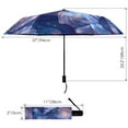thumbnail image 3 of Starry Sky Shells Compact Sun Umbrella Windproof Travel Umbrellas for Rain Strong Portable UV Protection, 3 of 8