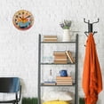 thumbnail image 4 of Yayeee 10" Wall Clock Battery Operated Quartz Round Silent Non-Ticking Home Decor, Goldfish, 4 of 6