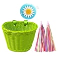 thumbnail image 3 of koolsoo Kids Bike Basket Bike Accessories with Bell Handlebar Basket Green, 3 of 9