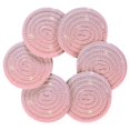 thumbnail image 2 of Haosy Set of 6 Drink Woven Coaster with Holder Heat Resistant Non-Slip Bar Coasters 4 Inches Purple Pink Star Sky, 2 of 7
