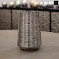 thumbnail image 3 of Lynde Combed Electroplated Metallic Vase, Decorative Modern Flower Vase for Home Décor, Living Room & Tabletop (Size- 5.00" D × 5.00" W × 7.50" H, silver), 3 of 7