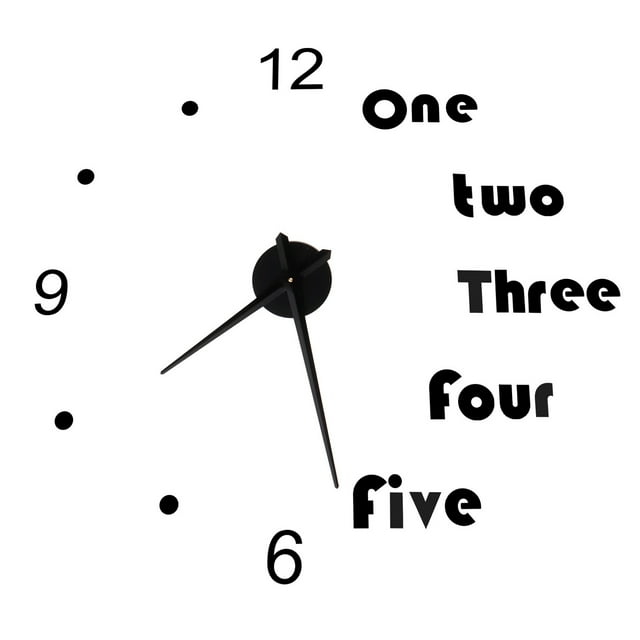 Oubit Wall Decor,Acrylic Wall Clock DIY Wall Clock Sticker Clock Masterfully Created