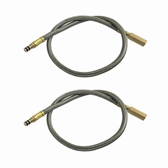 2X Gas Stove Adapter Outdoor Camping Barbecue Flat Gas Tank Extension Tube Stove Extension Cord Connecting Tube 40cm