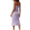 thumbnail image 3 of Arvbitana Women's Summer Midi Dress Solid Color Sleeveless Strapless Wrap Tube Top Dress Pleated Beach Dress for Vaction Party, 3 of 6