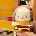 thumbnail image 4 of Sanrio Anime Cartoon Pochacco Hamburger Clothes Soft Plush Doll Toys shopping Crossbody backpack Children Birthday Gifts, 4 of 5