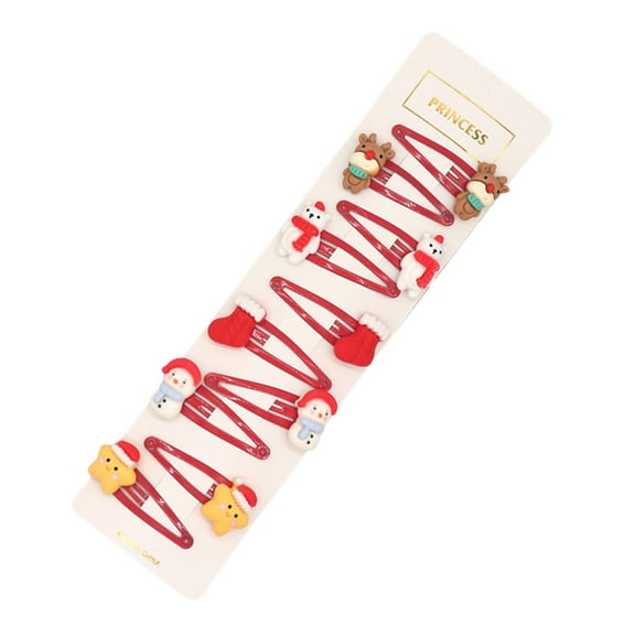 Christmas Hair Clips for Children Lovely Hairpins Santa Reindeer Snowman Designing Decorative Hairclips Barrettes
