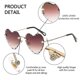 thumbnail image 4 of Gafas de sol de corazón TANGJMXG Sin montura de Metal Fino Marrón, 4 of 4