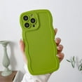 thumbnail image 3 of Designed for iPhone 11 Case, Cute Curly Wave Edge Phone Cover, Soft Liquid Silicone Camera Protection Phone Case with iPhone 11, Green, 3 of 14