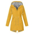 thumbnail image 2 of "Trendy!" Olyvenn Women Solid Trech Coat Jacket Outdoor Hooded Windproof Coat Womens Top Plus Size Loose Casual Yellow 14, 2 of 4