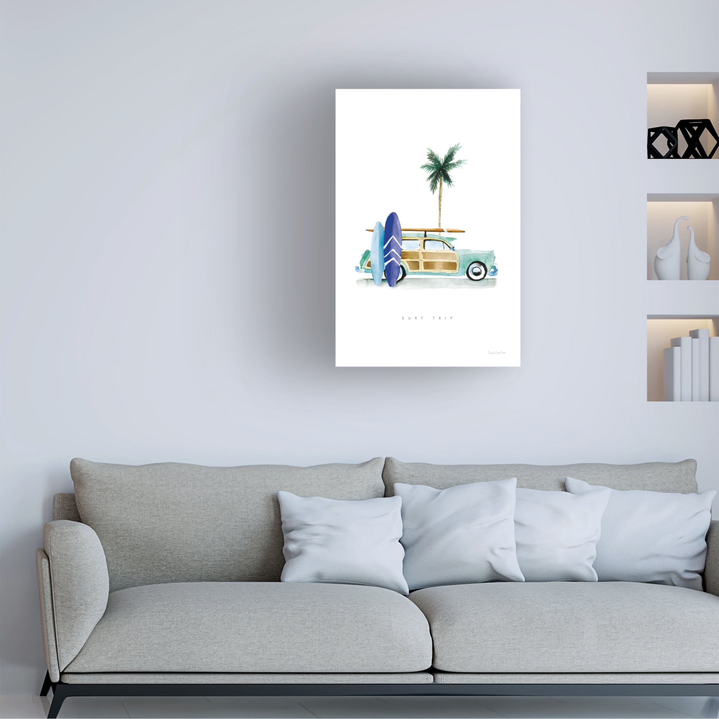 Mercedes Lopez Charro 'Surf Days I' Canvas Art