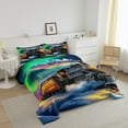 thumbnail image 3 of Erosebridal Vintage Train Bedding Full Comforter Set, Aurora Down Comforter, Winter Snow Decor, Reversible 3-Piece, 3 of 6