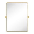 thumbnail image 4 of TEHOME Woodvale Rectangle Vertical Metal Wall Mirrors 40" x 30" - Brushed Gold, 4 of 5