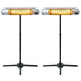 thumbnail image 1 of Sengoku HeatMate Weatherproof Outdoor Heater with Remote, Silver (2 Pack), 1 of 10