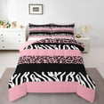 thumbnail image 2 of Erosebridal Literie Imprimé Léopard pour Adolescents Ensemble de Couette Simple, Couette Faune, Décor Rayé Géométrique, Réversible 2 Pcs, 2 of 7