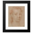 thumbnail image 2 of Allan Ramsay 12x14 Black Modern Framed Museum Art Print Titled - Head of a Young Woman or Man, 2 of 5