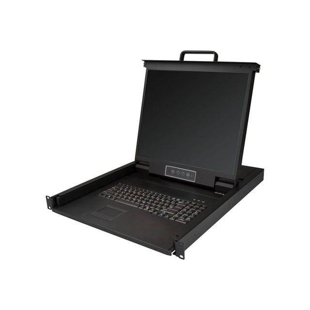StarTech.com Rackmount KVM Console, Single Port VGA KVM with 19" LCD Monitor for Server Rack, Fully Featured Universal 1U LCD KVM Drawer with Cables & Hardware, USB Support, 50,000 MTBF - LCD KVM Concole Drawer (RKCONS1901) - KVM console - USB - 19" - rack-mountable - 1280 x 1024 - 250 cd/m�� - 1000:1 - VGA - black - 1U