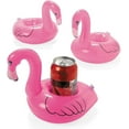 thumbnail image 3 of Posavasos inflables de flamencos, posavasos flotantes inflables para bebidas, paquete de 12 Adepaton LRWJ754, 3 of 5