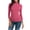 Hot Pink, variant on Women's Turtleneck Tops 3/4 Sleeve Slim Blouse Casual Basic High Neck Solid Fashion Comfy Street Tee, Black S