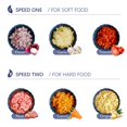 thumbnail image 3 of Homeleader - Picador eléctrico de alimentos, procesador de alimentos de 8 tazas, molinillo de tazón de vidrio de 2 litros para carne, verduras, frutas y nueces, unidad de motor de acero inoxidable y 4, 3 of 5