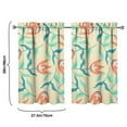 thumbnail image 4 of Kitchen Window Curtains over Sink Red Tulip Small Window Treatment White Cafe Short Curtains for Bathroom Tier Drapes 27.5x39 Inch, 4 of 4