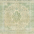 thumbnail image 1 of Ahgly Company Machine Washable Indoor Square Abstract Olive Green Area Rugs, 7' Square, 1 of 7