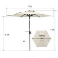 thumbnail image 4 of COBANA 7.5ft Patio Umbrella with Base Included, Outdoor Market Table Umbrella with Stand Weights, Cream White, 4 of 7