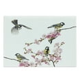thumbnail image 1 of Birds Cutting Board, Group of Hummingbirds on Flowering Branch Best Friends Peace Illustration Home, Decorative Tempered Glass Cutting and Serving Board, Large Size, Multicolor, by Ambesonne, 1 of 1