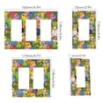 thumbnail image 2 of Yayeee Rocker Switch Wall Plate 3-Gang 6.5"x4.6" Home Decorative Outlet Cover, Cartoon Birds Pattern, 2 of 6