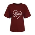 thumbnail image 4 of AOOCHASLY Valentine's Day Women's Tops, Fashion Women's Heart Print Graphic Cute Tee Shirt Funny T Shirt Tops, 4 of 7