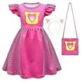thumbnail image 2 of Vestidos para niños Cosplay Super Kitties vestidos para Superkittiescostume niñas mangas voladoras vestido acampanado con bolsa y diadema, 2 of 3