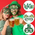 thumbnail image 3 of 6 Pcs St. Patrick's Day Eyeglasses Irish Shamrock Green Glitter Glasses Leprechaun Booth Photo Props Glasses Costume Accessories for St. Patrick's Day Party Lucky Day Party Favors Supplies, 3 of 5