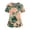Blue, variant on Tropical Scrub Tops Women V-Neck Hawaiian Short Sleeve Comfortable Medical Working Shirts with Pockets
