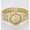thumbnail image 4 of 34mm Montres Carlo Fashion Modern Stones Dial Luxury Women Dress Bracelet Watch (Gold), 4 of 4