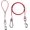 Red, variant on Chew Proof Dog Leash,5Ft Tie Out Cable with Detachable Short Handle,Cable Braided Cord Steel Training Dog Leash for Teething Puppies Small Medium and Large Dogs