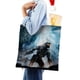 thumbnail image 4 of Halo Bolso de tela con estampado de lienzo para mujer, bolsa de compras reutilizable y estética, con cremallera interior, regalo para mujer, 35 × 40 cm., 4 of 6