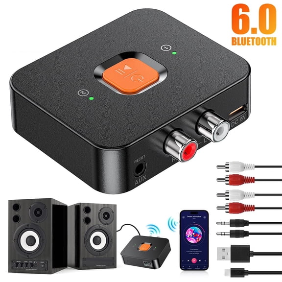 NFC Bluetooth 6.0 Receiver Wireless Audio HiFi Music Adapter 3.5mm Jack AUX RCA