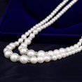 thumbnail image 5 of Double Chain Pearl Jewelry Set Women Simulated Pearl Necklace Earrings Jewel AL, 5 of 6