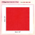 thumbnail image 2 of Uxcell 7 Pcs 20 Pouces x 20 Pouces Ensembles de Tissus en Coton Couleur Unie, Carrés, Rouges, 2 of 6