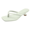 thumbnail image 2 of Norvail Womens Flip-Flops Kitten Heels Thong Sandals For Women Square Toe Slip On Fashion Summer Dress Sandals, 2 of 3