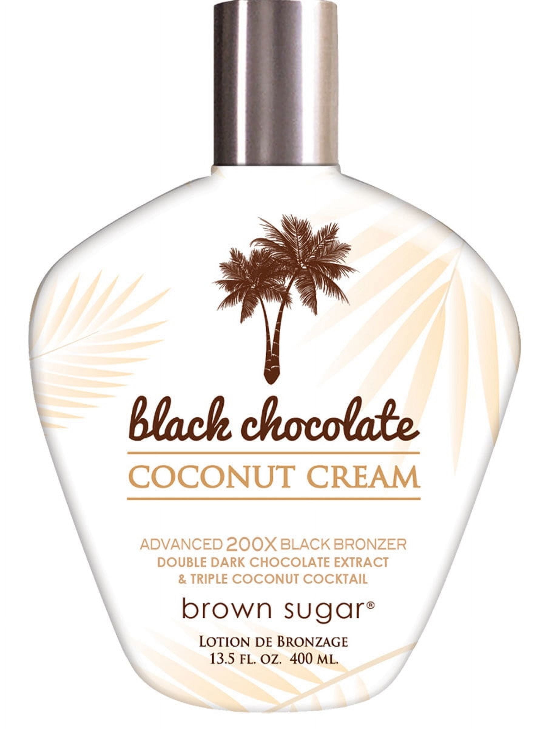 Black Chocolate Coconut Cream Tanning Lotion with Bronzers, 13.5 oz