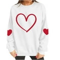 thumbnail image 5 of BEFOKA Long Sleeve Shirts For Women Valentine's Day Crewneck Sweatshirt Love Heart Printed Blouses For Women Dressy Casual Going Out Top Pullover Sweatshirt Holiday Graphic Tops & T-Shirts, 5 of 9