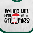 thumbnail image 4 of Inktastic Rolling with My Gnomies Cute Christmas Gnome in Hat Boys or Girls Baby Bib, 4 of 4